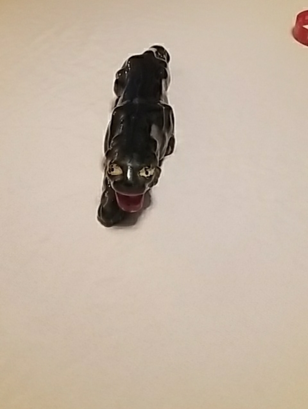 Black Ceramic Panther Figurine - Small Vintage-Style